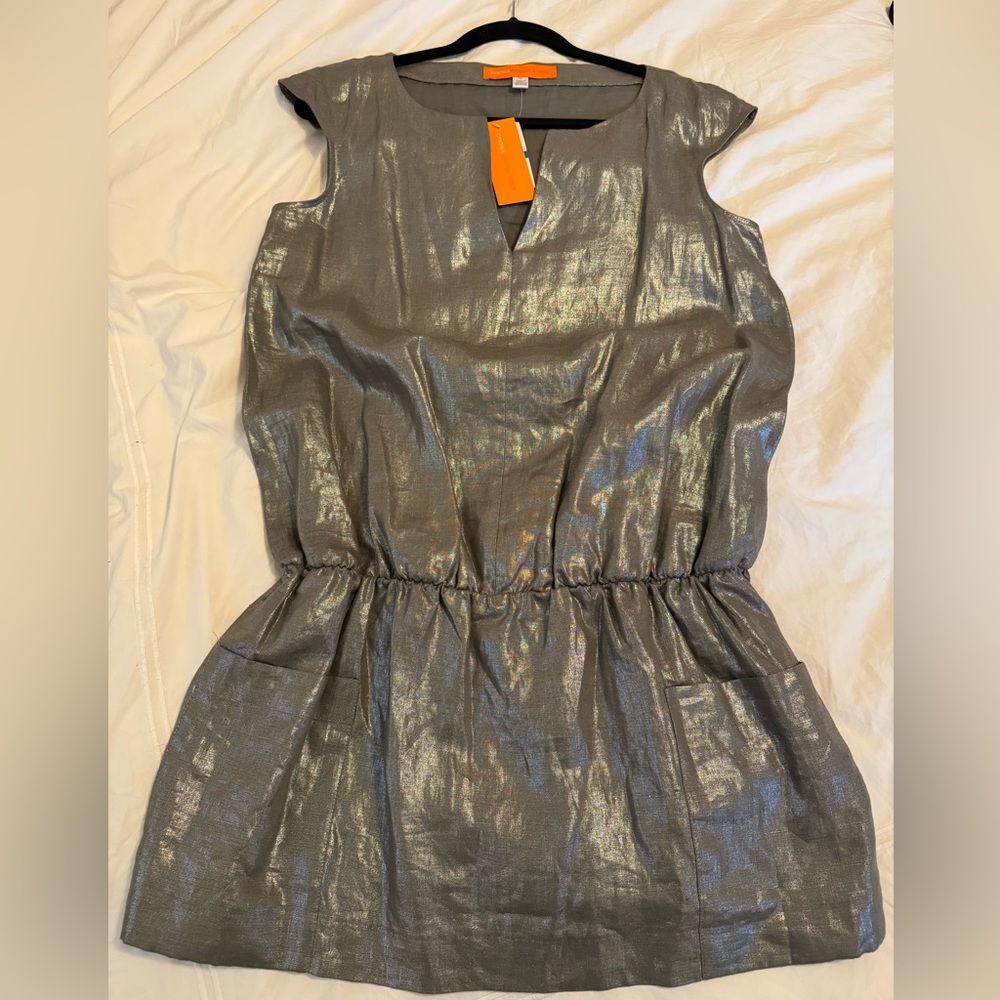 Cynthia Steffe Metallic Gray Dress - Picture 7 of 10